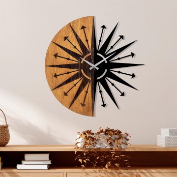 Seinäkello halkaisija 56 cm 1xAA puu/metalli