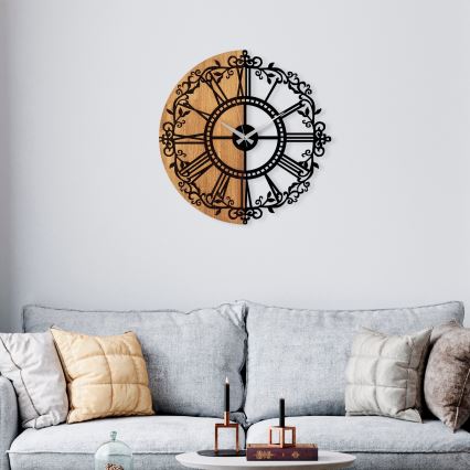 Seinäkello halkaisija 56 cm 1xAA puu/metalli