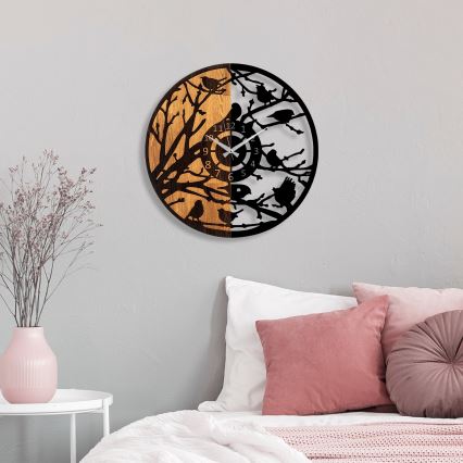 Seinäkello halkaisija 56 cm 1xAA puu/metalli