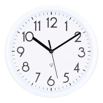Seinäkello halkaisijaltaan 22 cm, 1xAA, valkoinen
