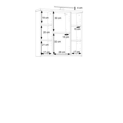 Seinäkiinnitteinen kylpyhuonekaappi peilillä VENOM antrasiitti/ruskea