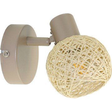Seinäkohdevalaisin DEX 1xE14/10W/230V beige/kerma