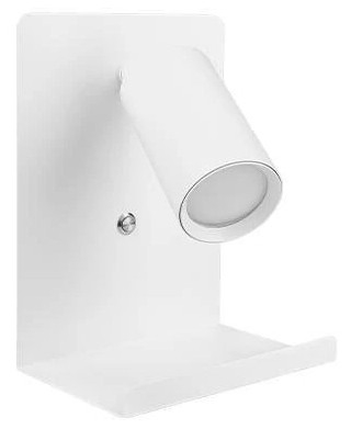 Seinäkohdevalo hyllyllä ja USB Laturi 1xGU10/35W/230V valkoinen