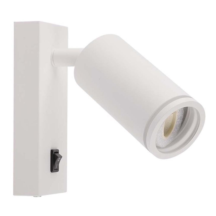 Seinäkohdevalo kytkimellä 1xGU10/35W/230V valkoinen