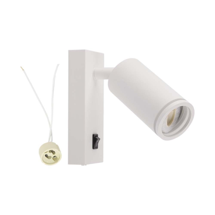 Seinäkohdevalo kytkimellä 1xGU10/35W/230V valkoinen