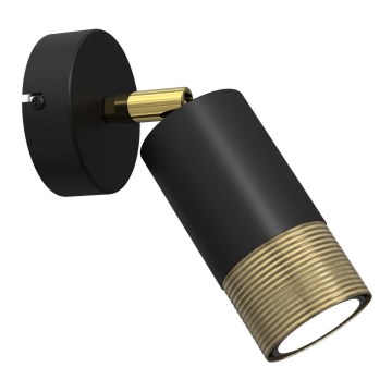 Seinäkohdevalo LINK 1xGU10/8W/230V musta/messinki