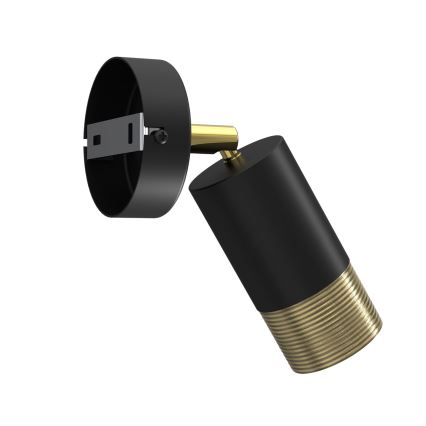 Seinäkohdevalo LINK 1xGU10/8W/230V musta/messinki