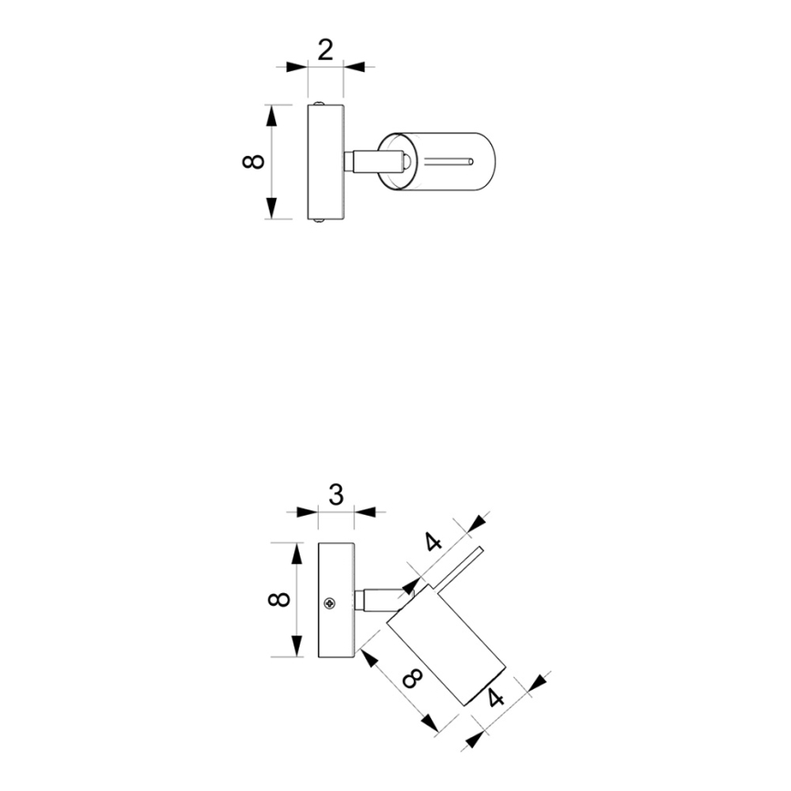 Seinäkohdevalo PRESTON 1xGU10/MR11/40W/230V musta