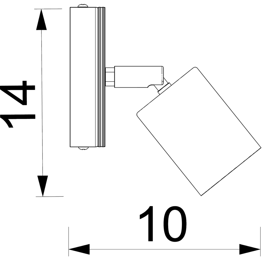 Seinäkohdevalo TULON 1xGU10/8W/230V musta/tammi