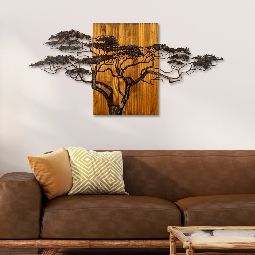 Seinäkoriste 144x70 cm puu puu/metalli