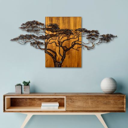 Seinäkoriste 144x70 cm puu puu/metalli