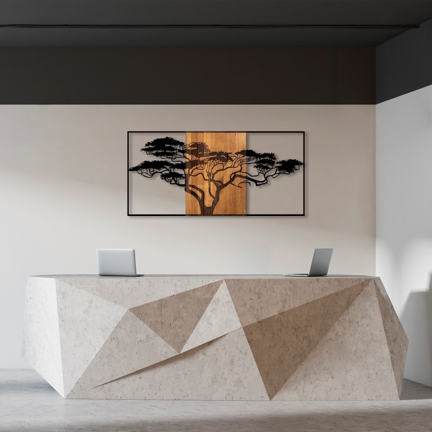 Seinäkoriste 147x70 cm puu puu/metalli