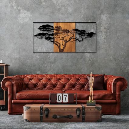 Seinäkoriste 147x70 cm puu puu/metalli