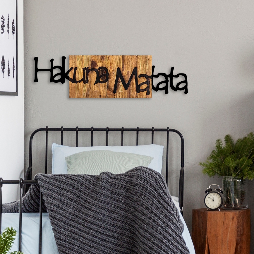 Seinäkoriste 30x108 cm puu/metalli