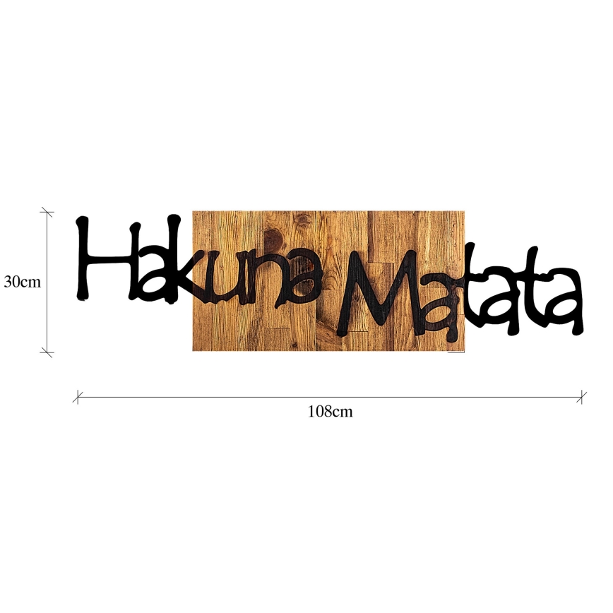 Seinäkoriste 30x108 cm puu/metalli