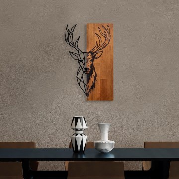 Seinäkoriste 36x58 cm Peura puu/metalli