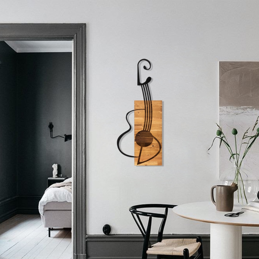 Seinäkoriste 39x93 cm kitara puu/metalli