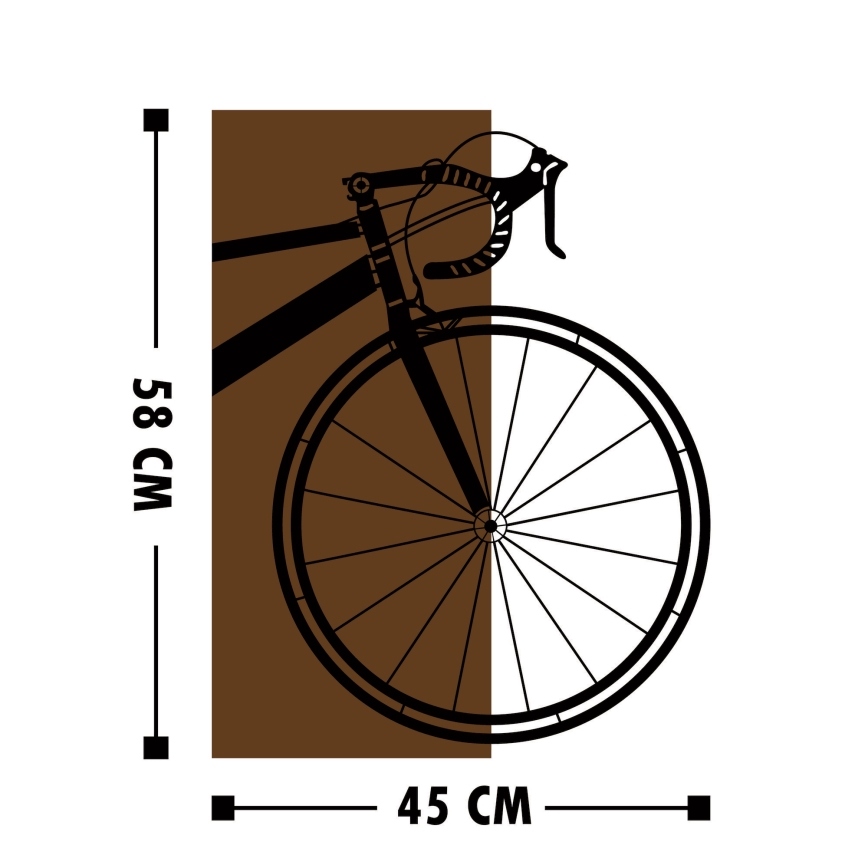 Seinäkoriste 45x58 cm bike puu/metalli