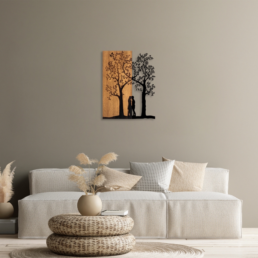 Seinäkoriste 45x58 cm puut puu/metalli