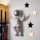 Seinäkoriste 47x35 cm astronaut hopea