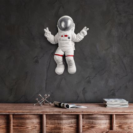 Seinäkoriste 47x35 cm astronaut hopea