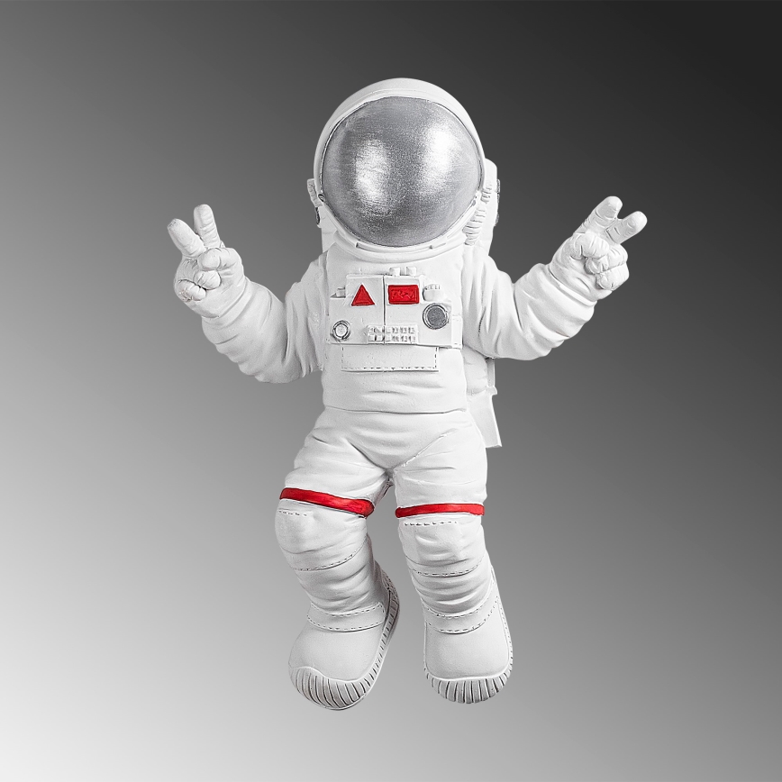 Seinäkoriste 47x35 cm astronaut hopea