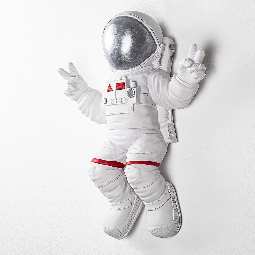 Seinäkoriste 47x35 cm astronaut hopea