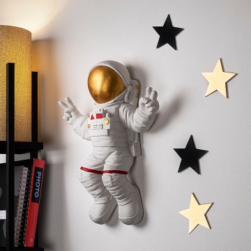 Seinäkoriste 47x35 cm astronaut kulta