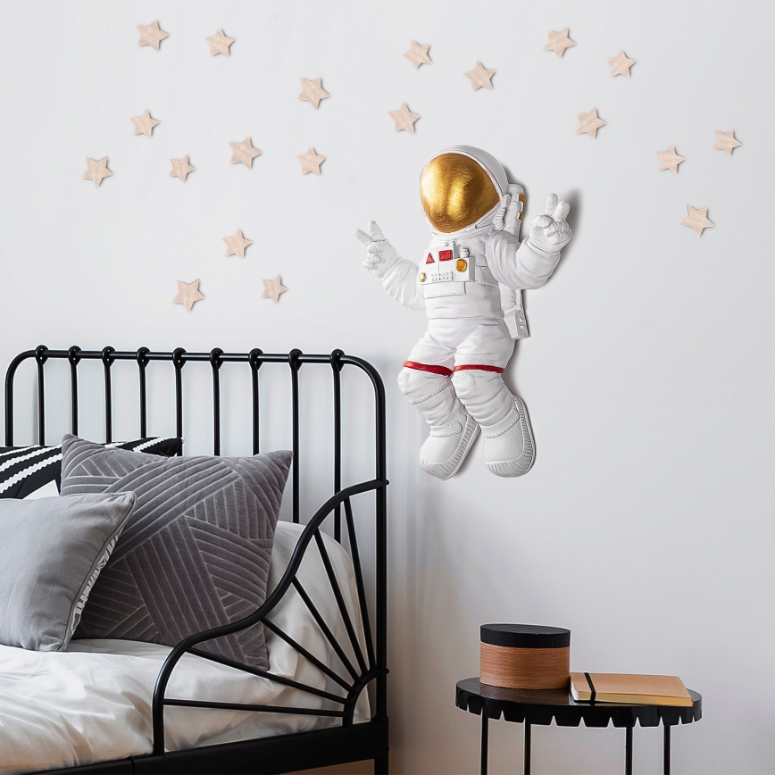 Seinäkoriste 47x35 cm astronaut kulta