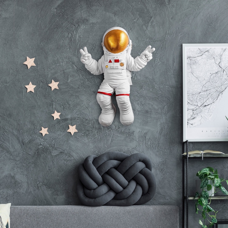 Seinäkoriste 47x35 cm astronaut kulta
