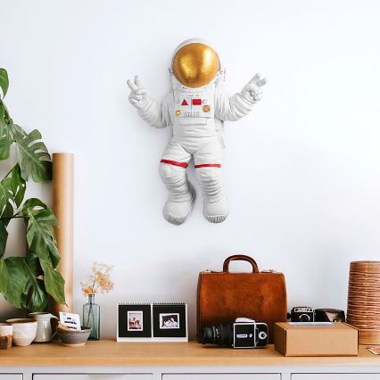 Seinäkoriste 47x35 cm astronaut kulta