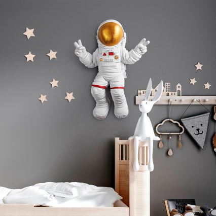 Seinäkoriste 47x35 cm astronaut kulta