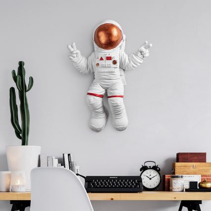 Seinäkoriste 47x35 cm astronaut kupari