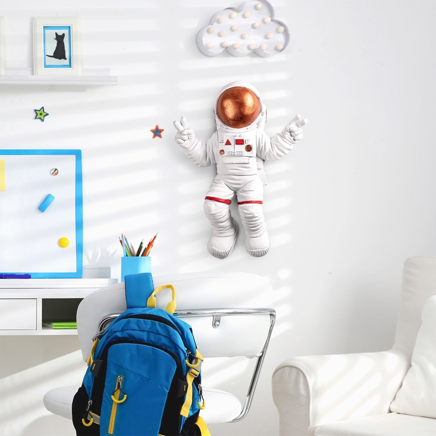 Seinäkoriste 47x35 cm astronaut kupari