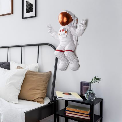 Seinäkoriste 47x35 cm astronaut kupari