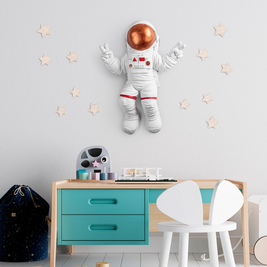 Seinäkoriste 47x35 cm astronaut kupari