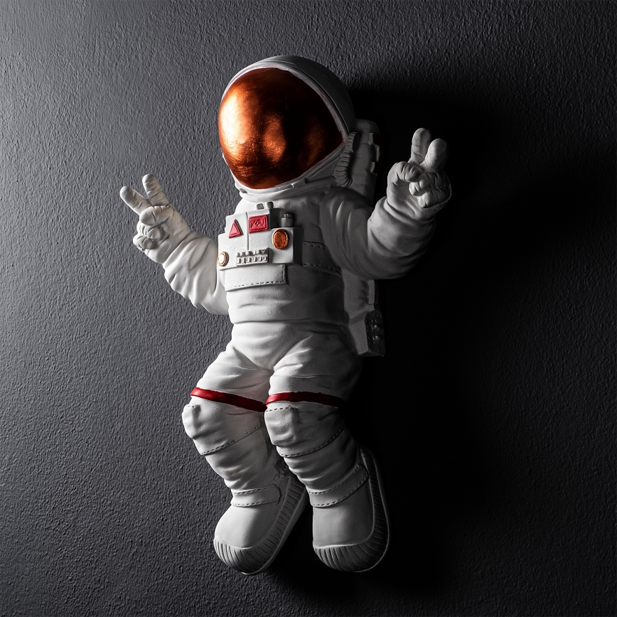 Seinäkoriste 47x35 cm astronaut kupari