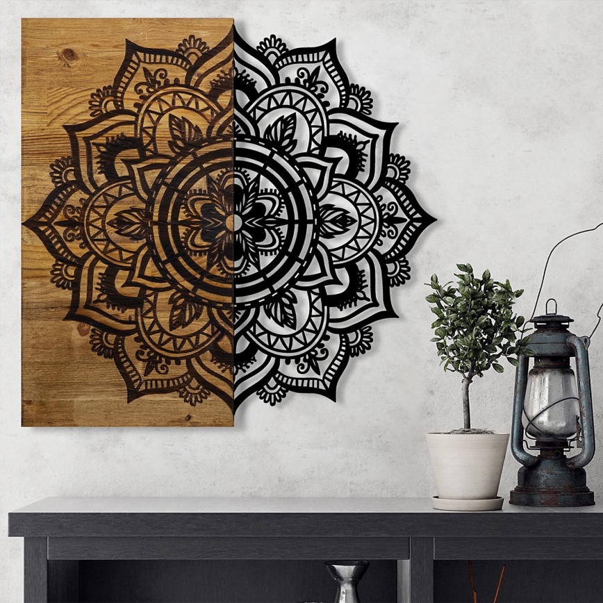 Seinäkoriste 59x58 cm mandala puu/metalli