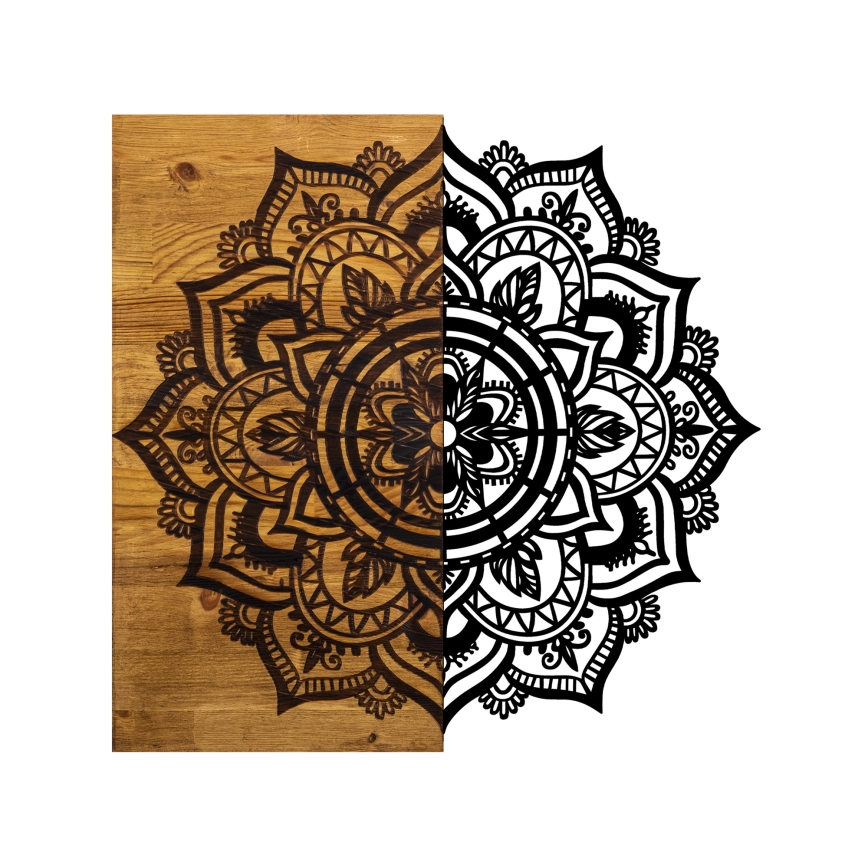 Seinäkoriste 59x58 cm mandala puu/metalli