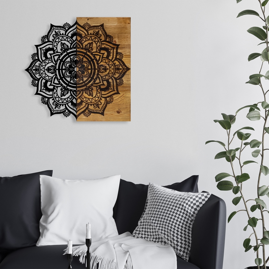 Seinäkoriste 59x58 cm mandala puu/metalli