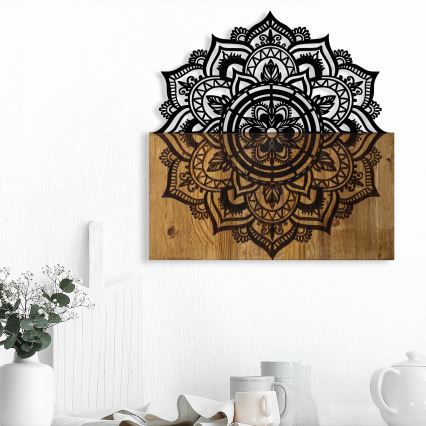 Seinäkoriste 59x58 cm mandala puu/metalli