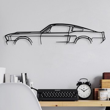 Seinäkoriste 70x15 cm car metalli