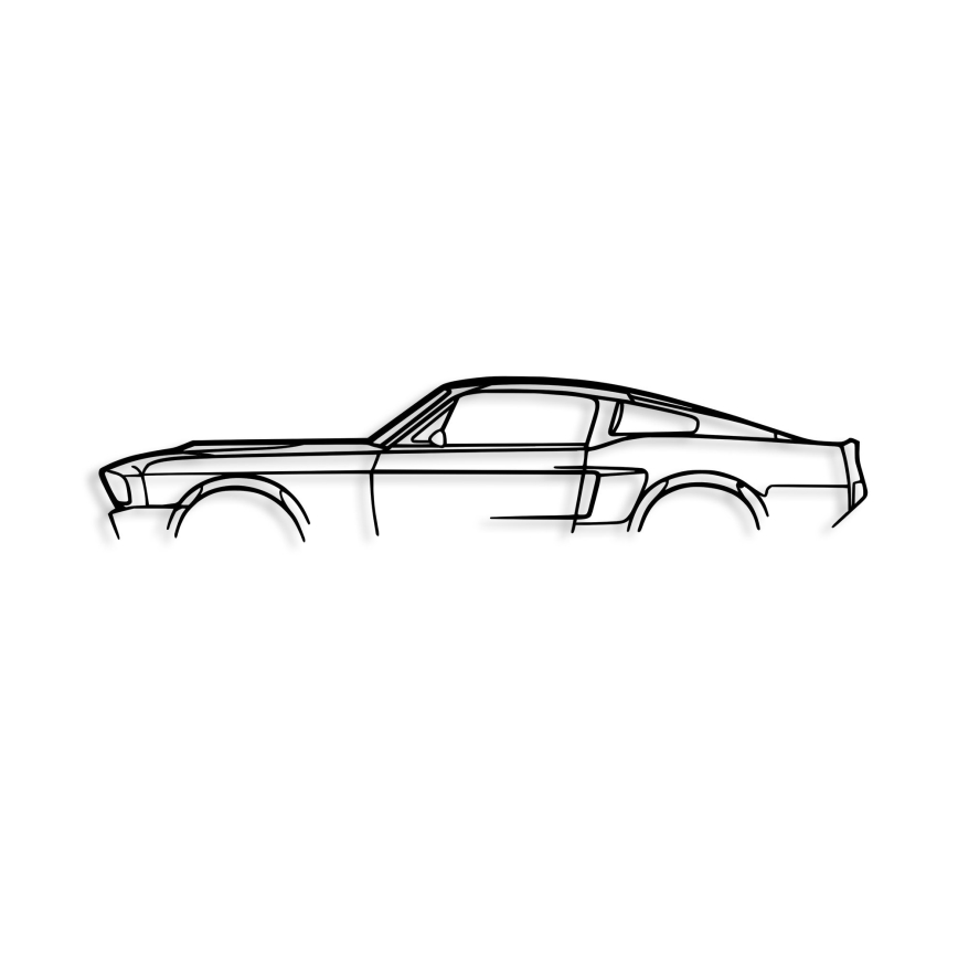Seinäkoriste 70x15 cm car metalli