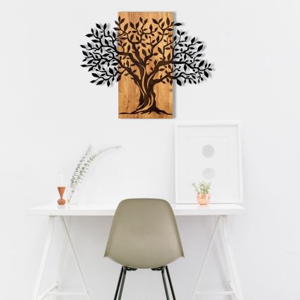 Seinäkoriste 72x58 cm puu puu/metalli