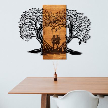 Seinäkoriste 76x58 cm puut puu/metalli
