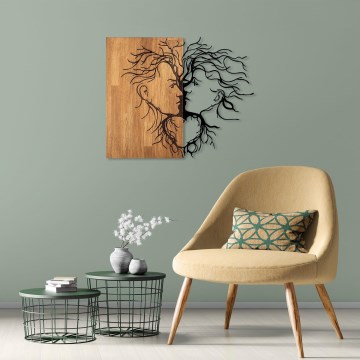 Seinäkoriste 96x79 cm rakkaus puu/metalli