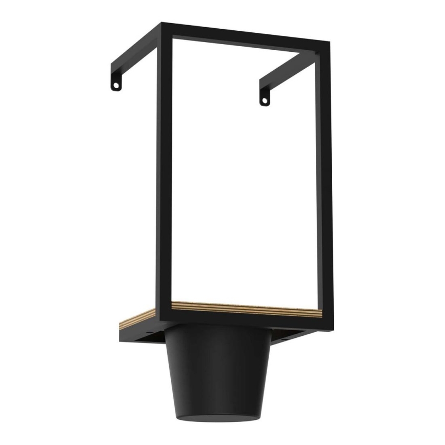 Seinäkukkaruukku 38x18 cm musta