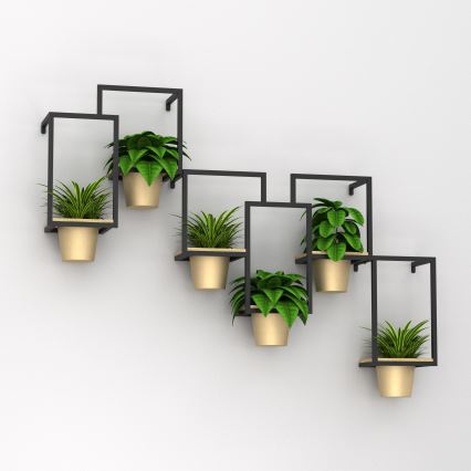 Seinäkukkaruukku 46x53 cm kultainen