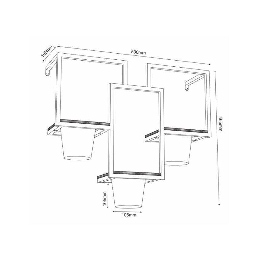 Seinäkukkaruukku 46x53 cm kultainen