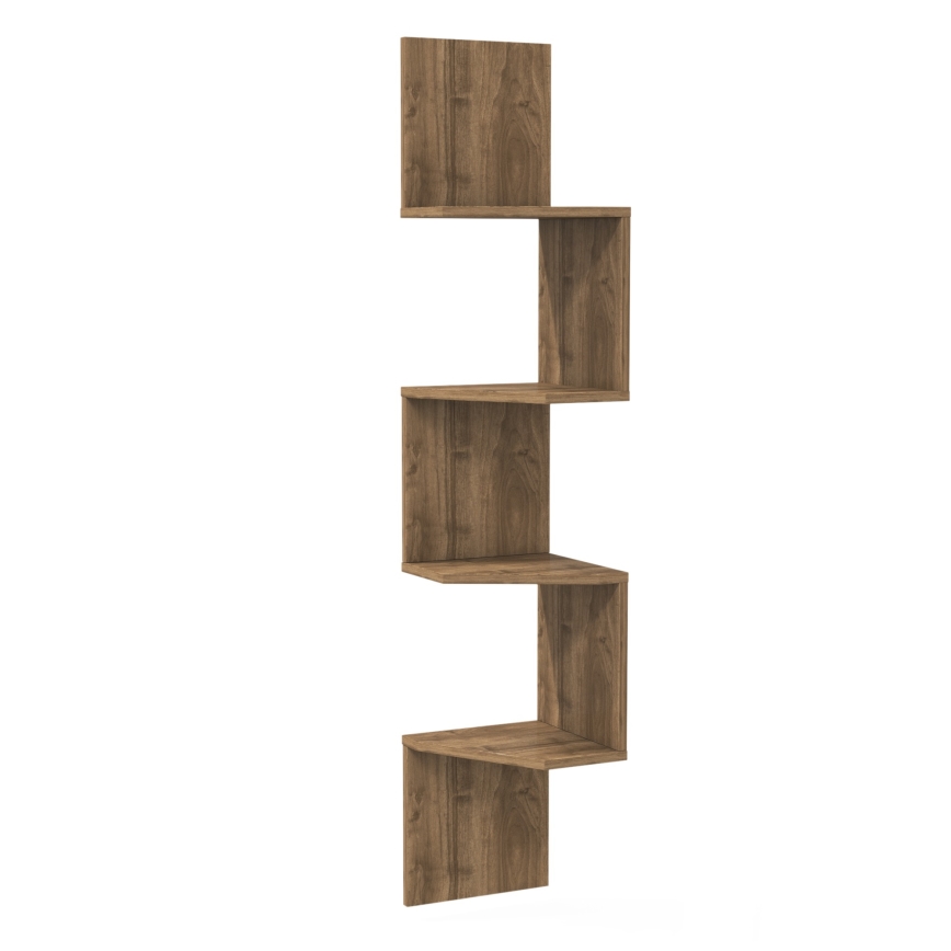 Seinäkulmahylly DESALDO 155,2x29,6 cm ruskea